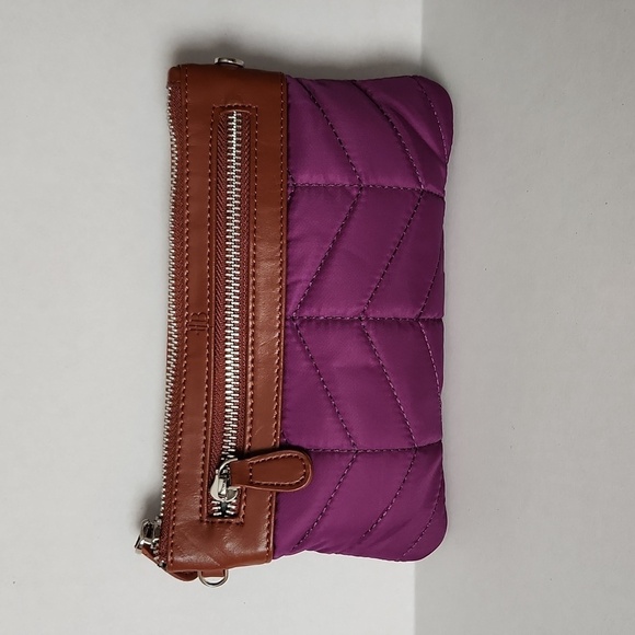 Handbag Butler Mighty Purse Purple Wristlet Wallet Micro USB Phone Charger - Picture 3 of 11